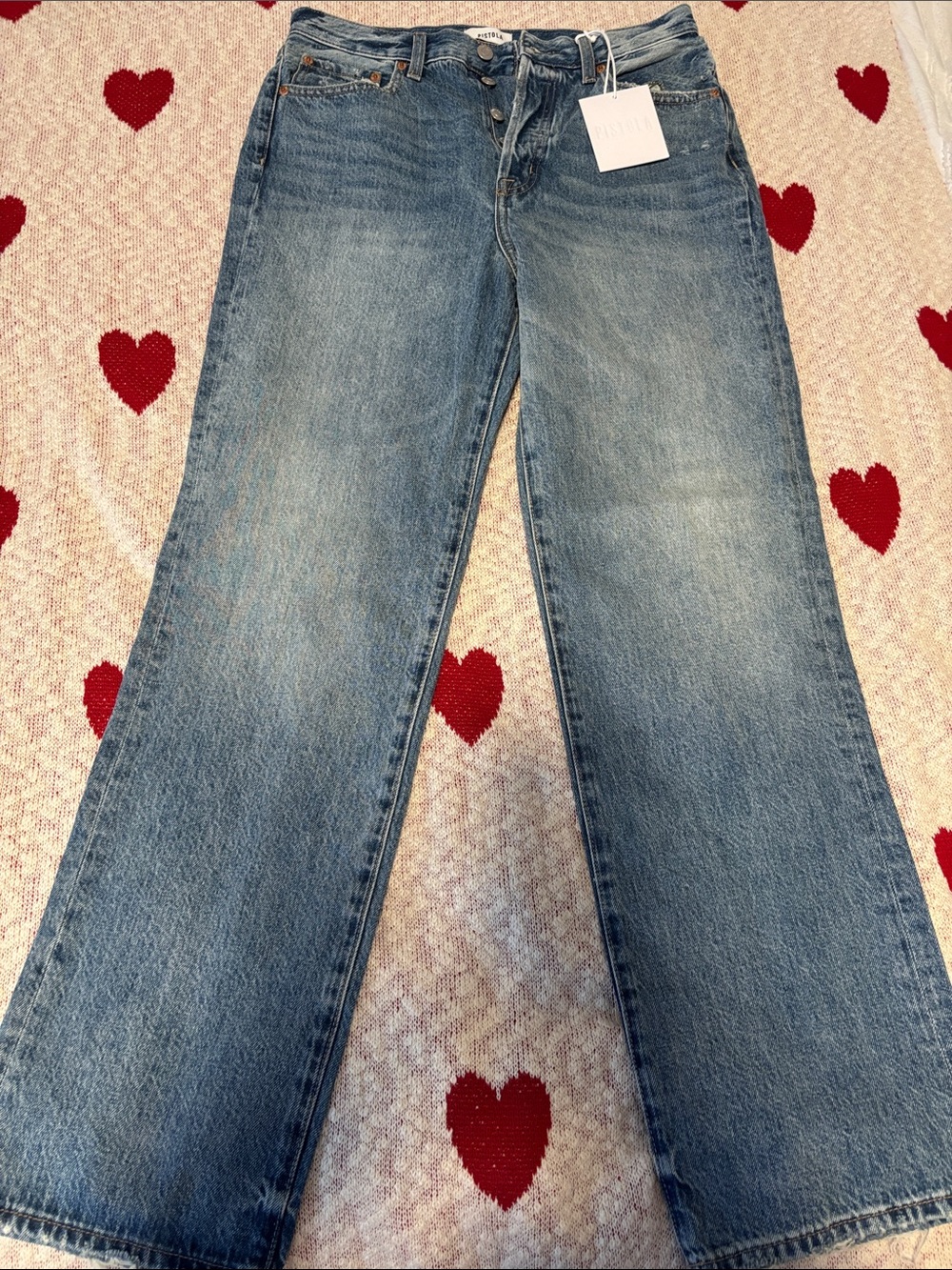 pistola Medium Blue Straight-Leg Women's Jeans